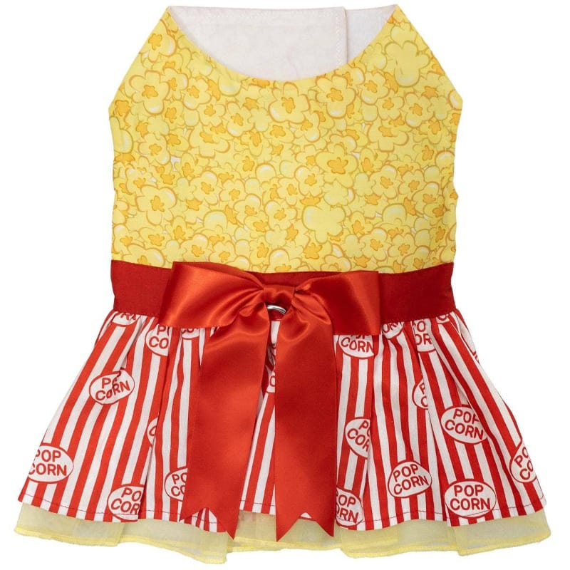 Doggie Design DRESSES SM Movie Theater Popcorn Dog Dress w/ Matching Leash