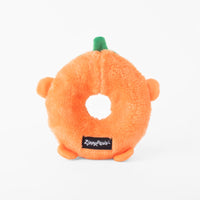 Halloween Donutz Buddies Fall Pumpkin Plush Squeak Dog Toy