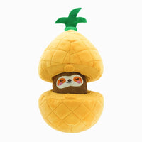 Hugsmart Products Inc dog toys Fruity Critterz Pineapple Sloth Plush Dog Toy