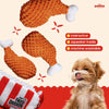 PAWTY Dog Toys dog toys Pawty's Fried Chicken Interactive Plush Squeak Dog Toy Set - 4 Pc