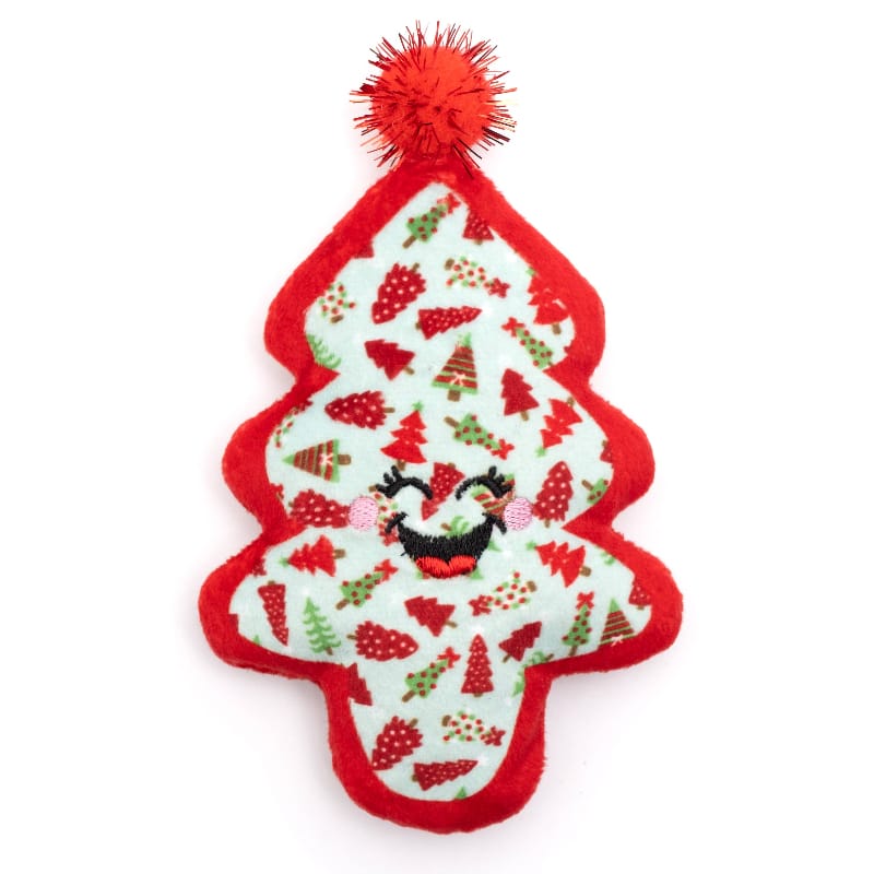 The Worthy Dog Cat Toys Christmas Holiday Tree Plush Cat Toy