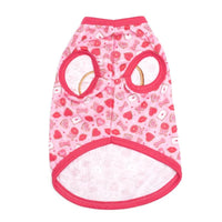 The Worthy Dog Dog Apparel Love & Kisses Hearts Pink Dog Tee