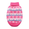 Doggie Design SWEATERS 2XS Snowflake and Hearts Pink Combed Cotton Dog Sweater