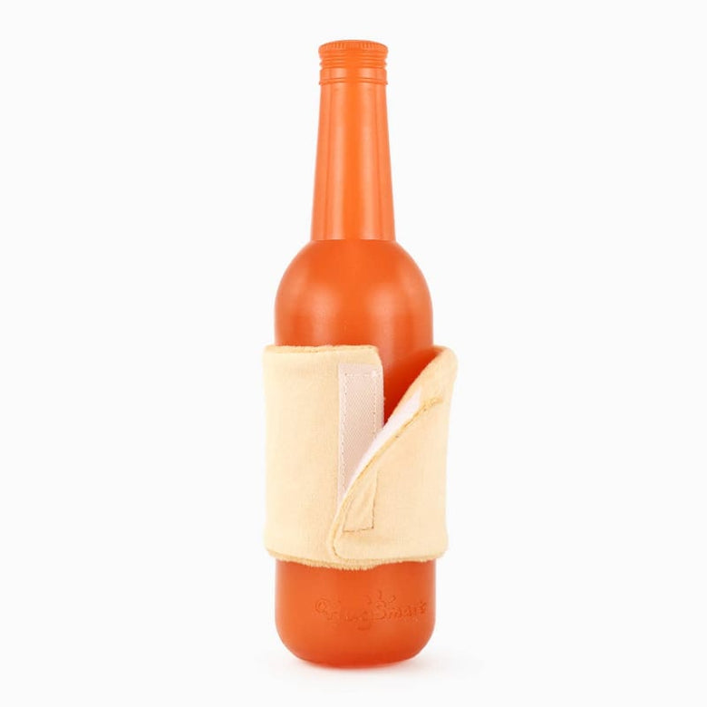 Hugsmart Products Inc dog toys Howloween Night Pumpkin Ale TPR Rubber Bottle Dog Toy