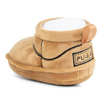 Muttzie dog toys PUGGG Tan Boot Plush Dog Toy