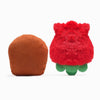Hugsmart Products Inc Dog Toys Woof Love Chocolate & Rose Plush Squeak Dog Toy Set - 2 Pc