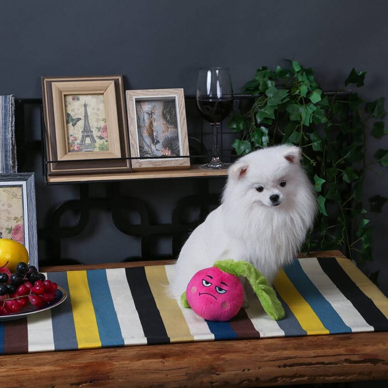 Hugsmart Products Inc dog toys Feisty Veggie Pink Radish Squeaky Plush Dog Toy