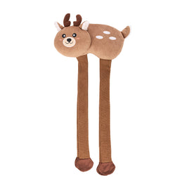 EcoZippy Christmas Holiday Crinkle Reindeer Plush Squeaky Jumbo Dog Toy