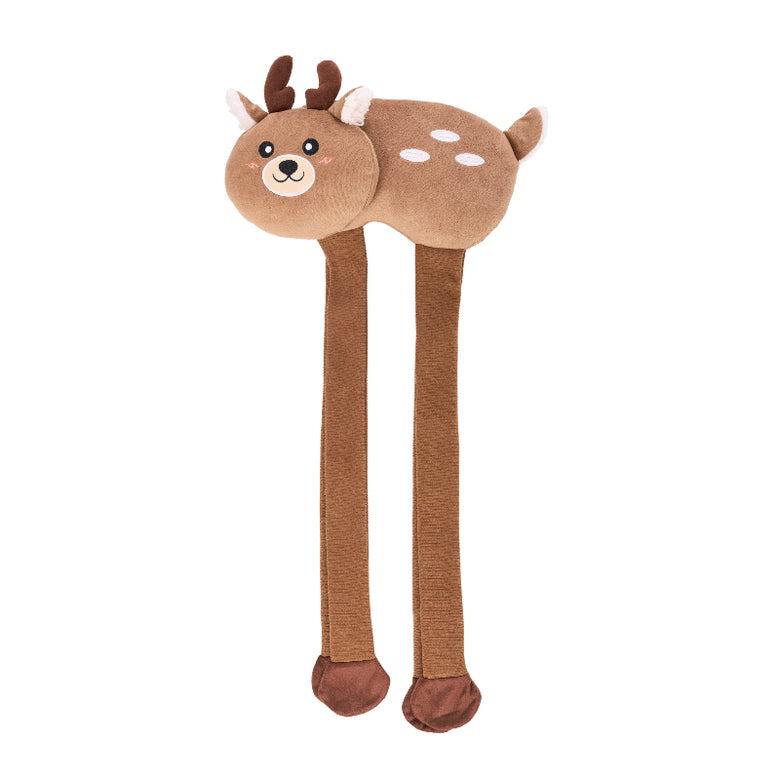 EcoZippy Christmas Holiday Crinkle Reindeer Plush Squeaky Jumbo Dog Toy