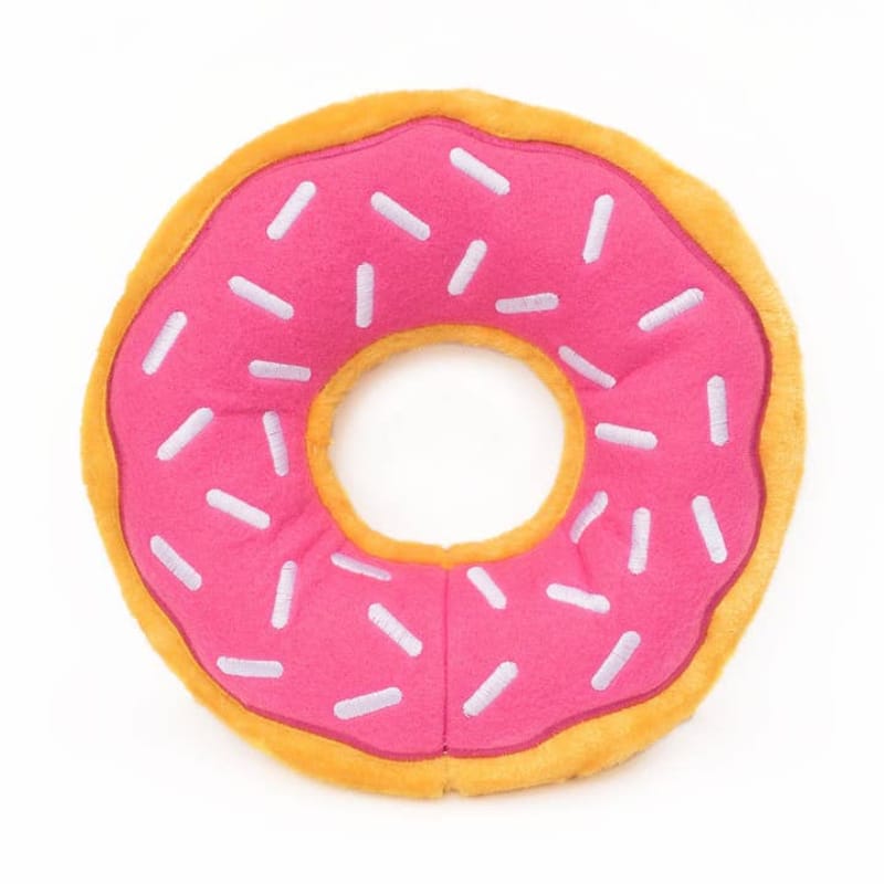 Zippypaws dog toys Mini Strawberry Donutz Sprinkles Squeaky Dog Toy - 3 Sizes