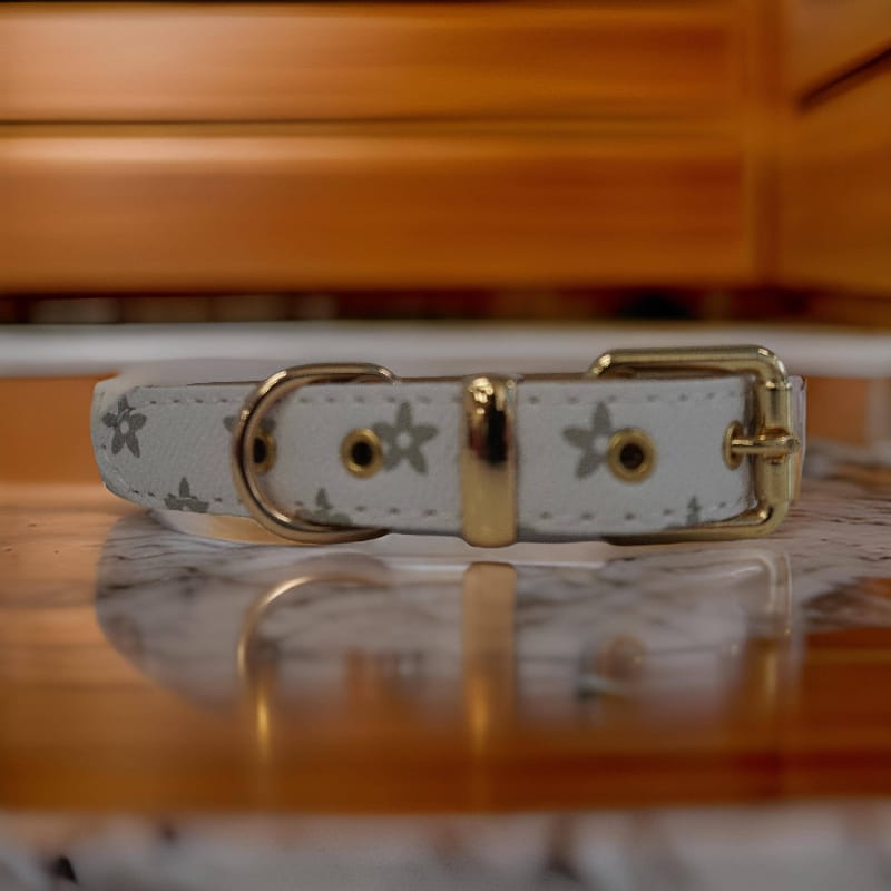 BARK by DOG Collars Tropez White Luxury Pet Collar