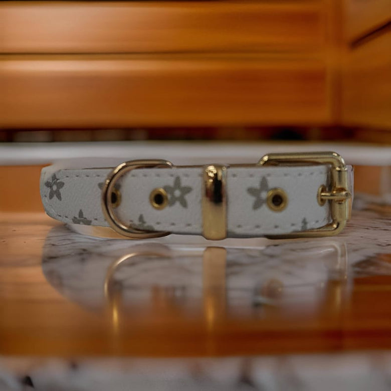 BARK by DOG Collars Tropez White Luxury Pet Collar