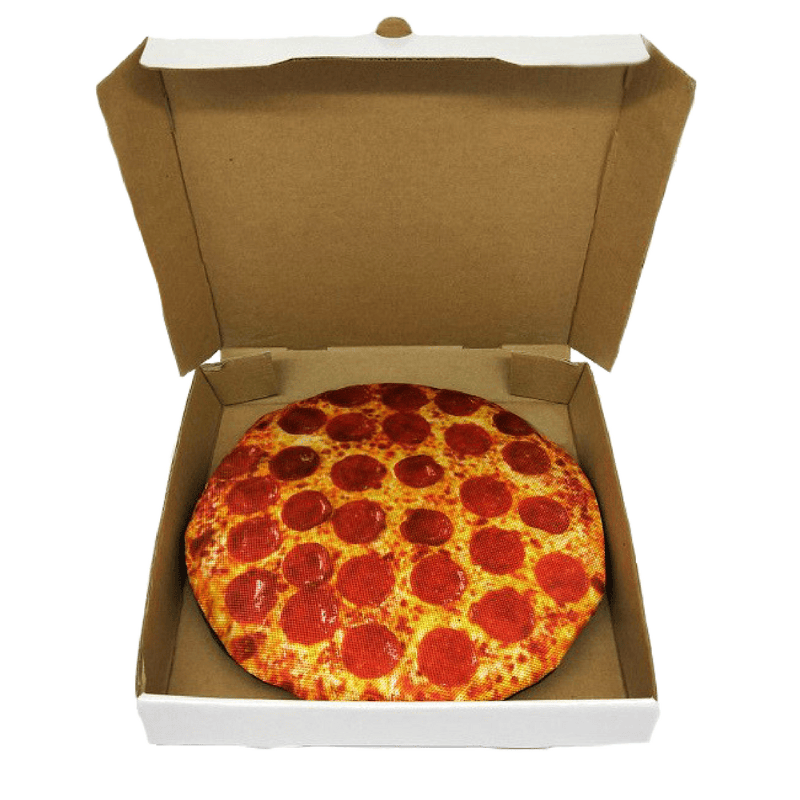 fabdog dog toys 10" Pizza in the Box Squeaky Dog Toy