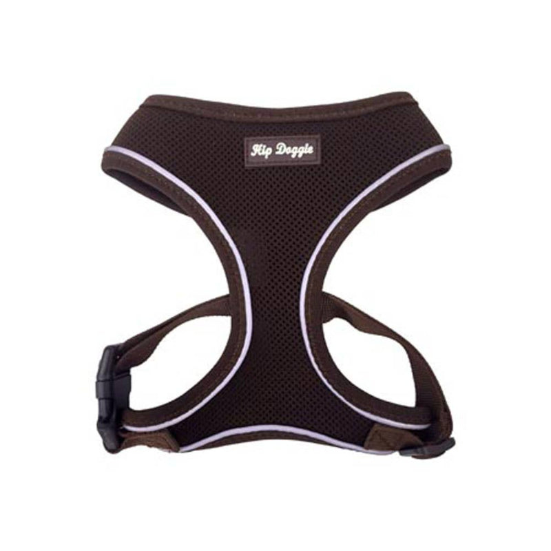 Barker's Bowtique Barker's Bowtique - Hip Doggie -  Ultra Comfort Harness - Brown: XS