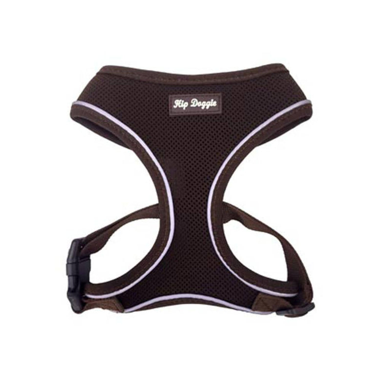 Barker's Bowtique Barker's Bowtique - Hip Doggie -  Ultra Comfort Harness - Brown: XS