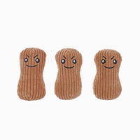 Hugsmart Products Inc Dog Toys Food Party Peanut Butter Jar-Interactive Plush Squeak Dog Toy Set - 4 Pc