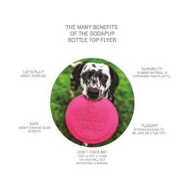 SodaPup dog toys Natural Rubber Bottle Top Flying Disc / Fetch Dog Toy