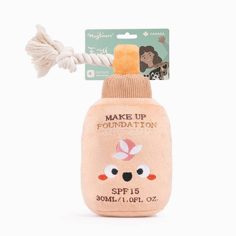 Hugsmart Products Inc Dog Toys Makeup Collection Foundation Plush Squeak Dog Toy