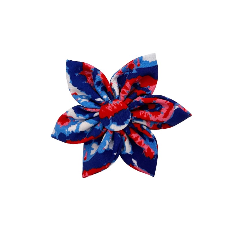 Huxley & Kent Bow Tie SM American Tie Dye Pinwheel Pet Collar Attachment - 2 Sizes
