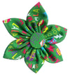 Huxley & Kent Bow Tie SM Merry & Bright Pinwheel Holiday Pet Collar Attachment - 2 Sizes
