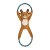 Christmas Holiday Season RopeTugz Reindeer Green Rope Plush Squeaky Tug Dog Toy
