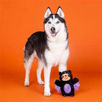 PetShop by Fringe Studio dog toys Halloween It Be Like Bat Purple Winged Sloth Crinkle Plush Squeak Dog Toy