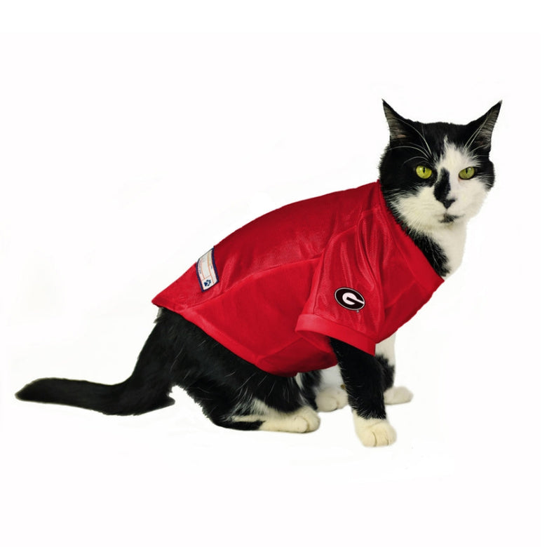 GA Bulldogs Lightweight Stretch Red Pet Jersey