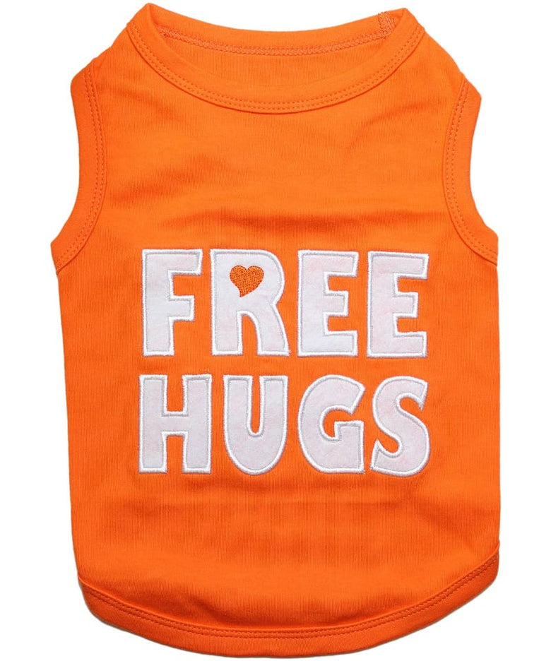Parisian Pet® Tee's 2XS Free Hugs Orange Dog T-Shirt