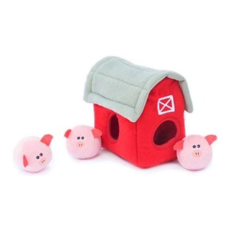 Zippypaws dog toys Barn with Pig Bubble Babies Burrow Dog Toy