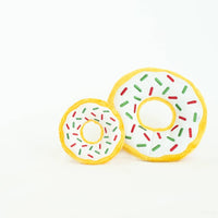 ZippyPaws dog toys Peppermint Holiday Donutz Sprinkles Squeaky Dog Toy - 2 Sizes