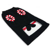 Dogo Pet Sweaters Holiday Candy Cane Black Dog Sweater
