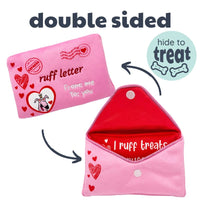 Huxley & Kent Dog Toys Seek 'n Treat Ruff Letter Valentine Plush Speak Dog Toy (Double-Sided)