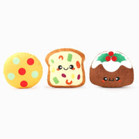 Hugsmart Products Inc dog toys Happy Woofmas Xmas Desserts Plush Dog Toy Set - 3 Pc