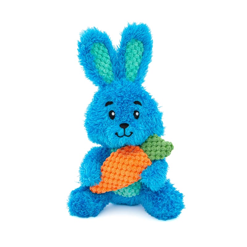 Guru Pet Company dog toys Loveys Blue Rabbit Easter Spring Plush Squeak Dog Toy