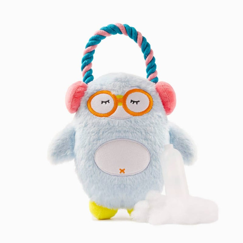 Hugsmart Products Inc Dog Toys Melody Bros Penguin Rope Plush Squeak Dog Toy