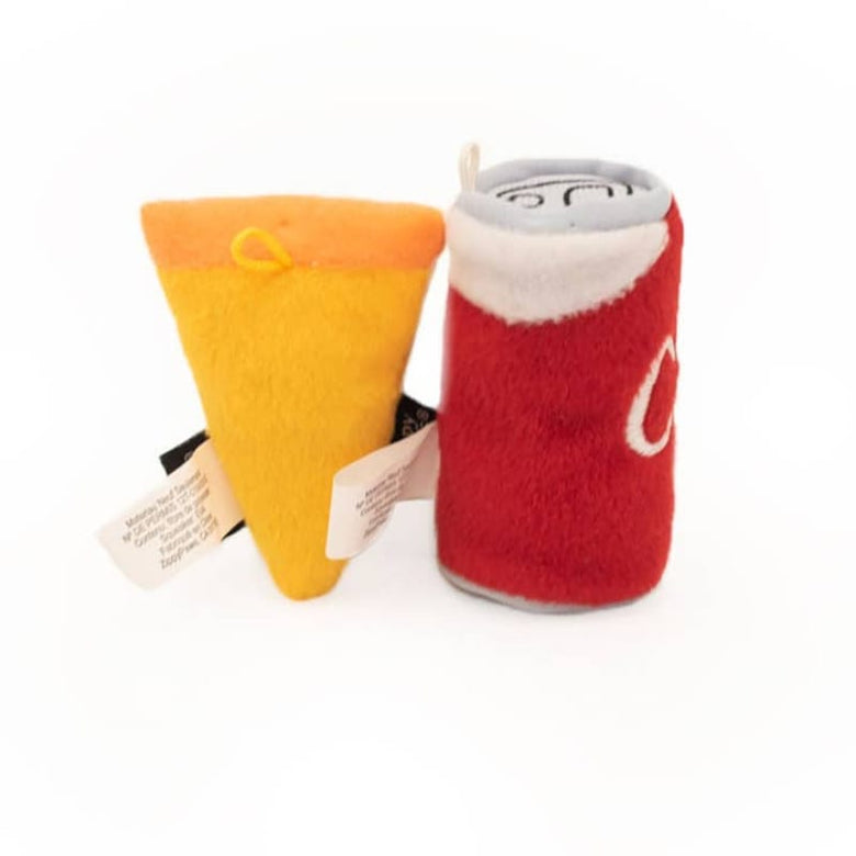 ZippyClaws Cat Toys NomNomz Pizza and Cola Cat Toy Set - 2 Pc