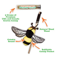 Meowijuana Cat Toys Meowijuana Get Buzzed Bee with Wand Cat Toy