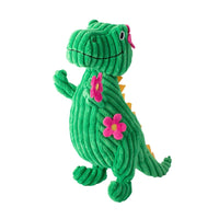 Pet Shop by Fringe Studio dog toys Thorny But Cute T Rex with Spring Flowers Plush Squeak Dog Toy