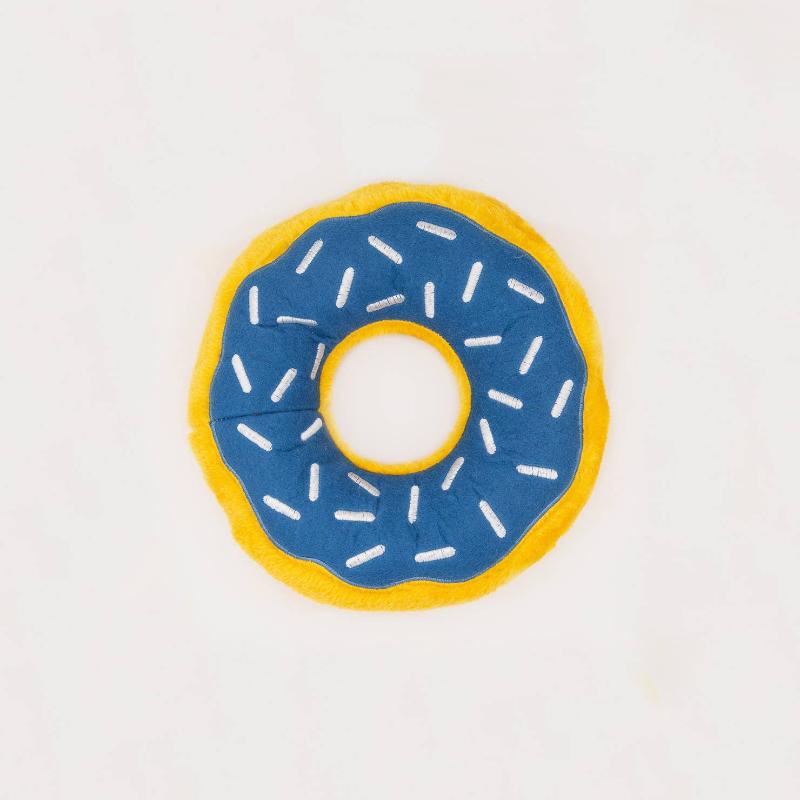 ZippyPaws dog toys Hanukkah Jumbo Donutz Blue Squeaky Dog Toy