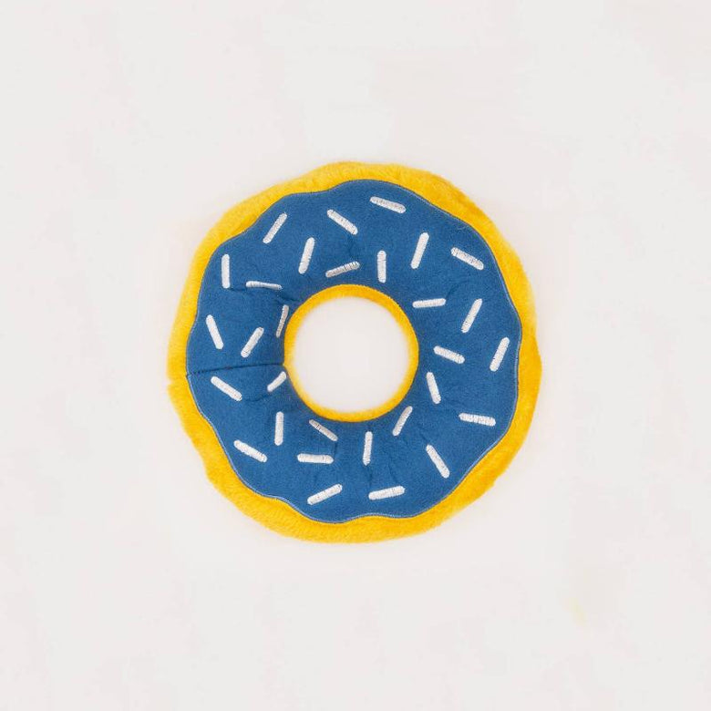 ZippyPaws dog toys Hanukkah Jumbo Donutz Blue Squeaky Dog Toy