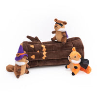 Halloween Burrow Haunted Log Interactive Dog Toy Set - 4 Pc
