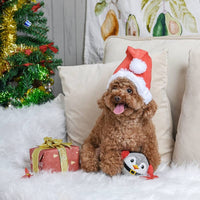 Hugsmart Products Inc dog toys Happy Woofmas Penguin Ball Plush Dog Toy