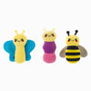 Hugsmart Products Inc Dog Toys Puppy Garden Little Insects Spring Plush Squeak Dog Toy Set - 3 pc