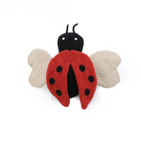 ZippyPaws dog toys EcoZippy Corduroy Critter Ladybug Squeaky Dog Toy