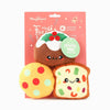 Hugsmart Products Inc dog toys Happy Woofmas Xmas Desserts Plush Dog Toy Set - 3 Pc