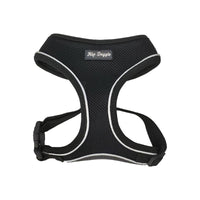 Barker's Bowtique Barker's Bowtique - Hip Doggie-Old Header Cards- Ultra Comfort Harness-Black: XS