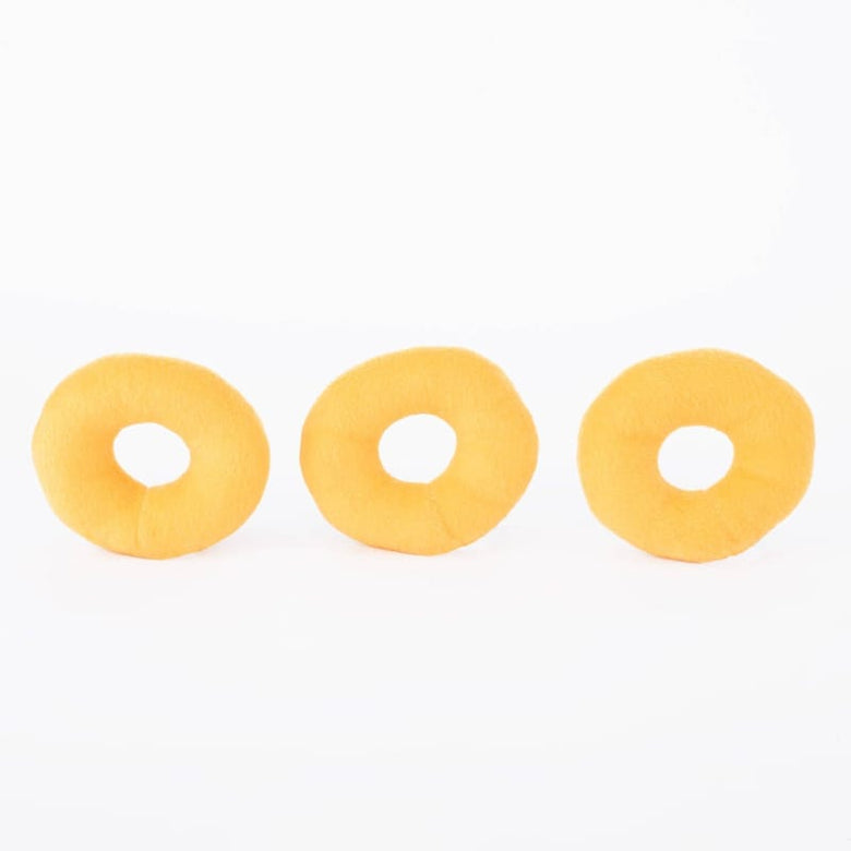 ZippyPaws dog toys Halloween Donutz Miniz Purple Orange White Dog Toy Set - 3 Pack