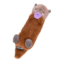 ZippyPaws dog toys Otter Snooziez with Shhhqueaker Plush Dog Toy