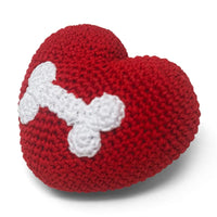 DogoPet.com Crochet Toys Bone Heart Crochet Toy
