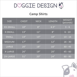 Doggie Design, Inc. Collared Shirts Hawaiian Sunset Hibiscus Camp Dog Shirt